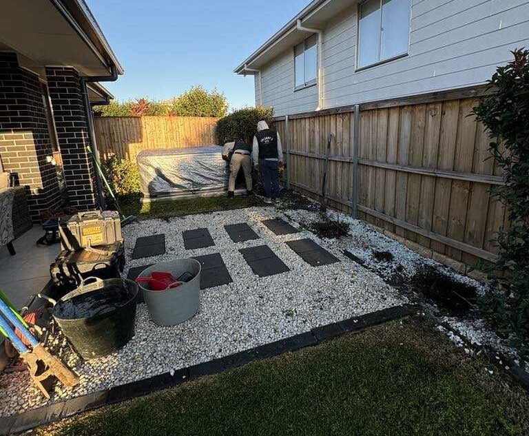 backyard renovation composite decking
