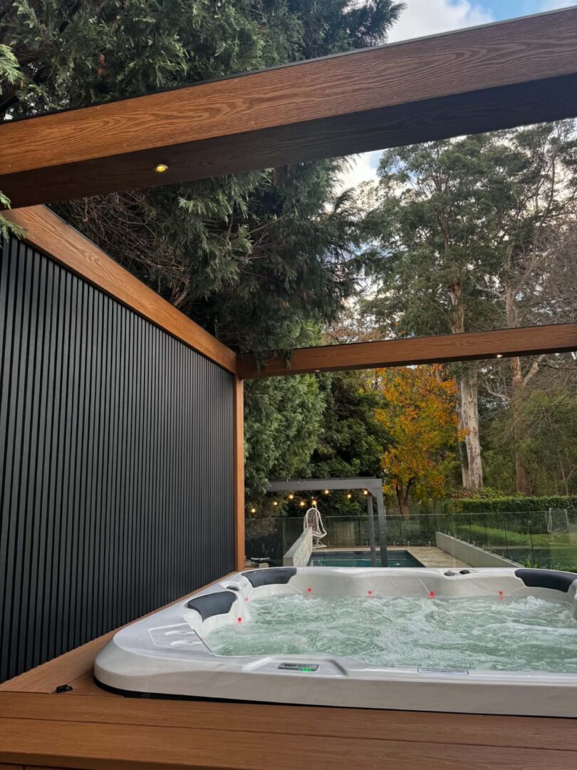 open timber pergola